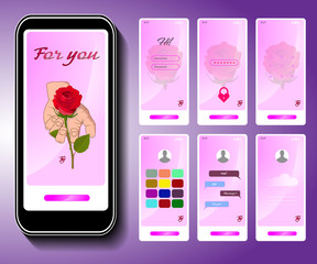 love, user , business, template, application, design,  website, phone,  preview, widget, mobile, icon, button, technology, internet, media,  interface, input, chat, social networks, flat, layout, menu