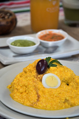 Huancaina's style potato, made in fulling
