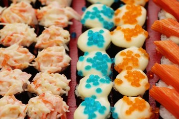 Mixed roll sushi set delicious, Japanese food