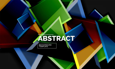 Squares and triangles geometrical background