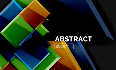 Squares and triangles geometrical background