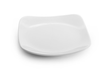 empty plate isolated on white background
