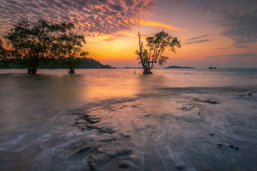 Fototapeta na wymiar twilight, batam island, indonesia