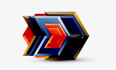 Abstract glossy techno arrows background