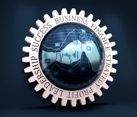 Forex candlestick pattern. Trading chart concept. Financial market chart. 3D rendering