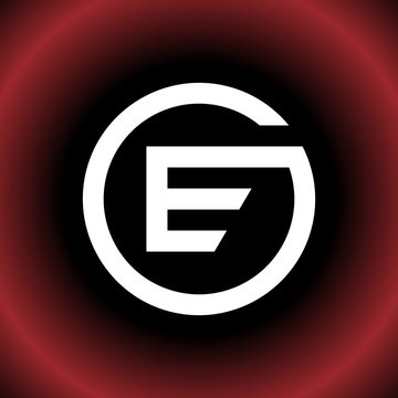 Circular Letter E EG GE CEG Vector Logo Design