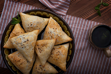 Uzbek samsa with greens