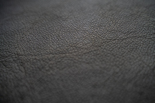 Genuine full grain black cow leather texture