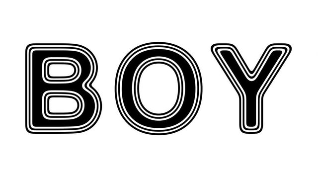 Boy. Looping footage has 4K resolution. Illustration.