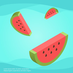 Watermelon 3d wallpaper design