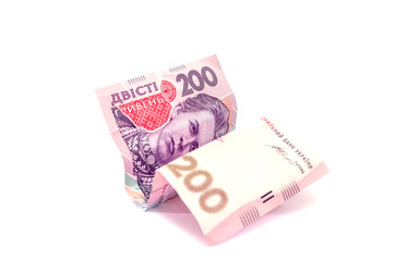 two hundred hryvnia on a white background