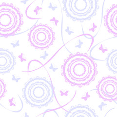 Fancy abstract hand drawn white doodle repeating seamless pattern. Invitation baby shower, wrapping or party.