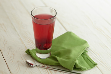 juice in a tall glass