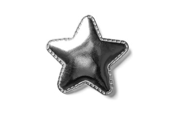 Silver soft star isolated