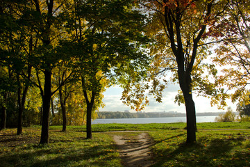 autumn Park and river