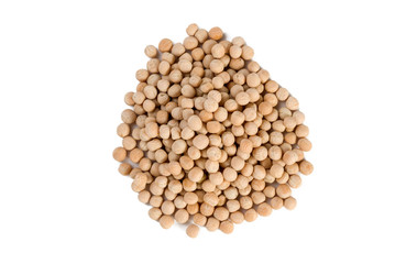 yellow pea heap isolated on white background. nutrition. bio. natural food ingredient.