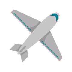 Airplane jet travel topview symbol