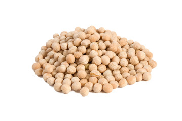 yellow pea heap isolated on white background. nutrition. bio. natural food ingredient.