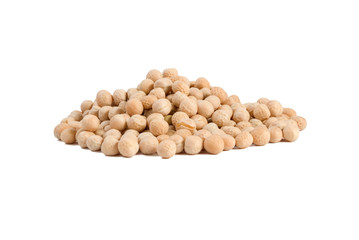 yellow pea heap isolated on white background. nutrition. bio. natural food ingredient.