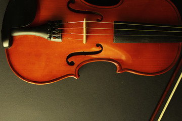Naklejka premium Musical instrument. Violin. Old violin.