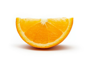 orange slice on white background