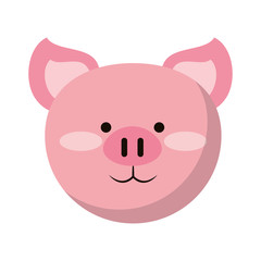Obraz na płótnie Canvas Pig cute animal head