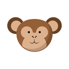 Monkey cute animal head