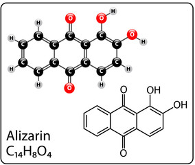 Alizarin Molecule Structure