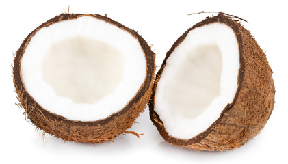 coconuts isolated on the white background  with clipping path