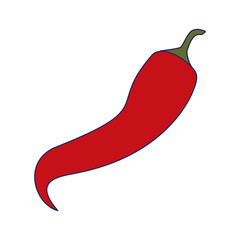 Chilli spicy vegetable isolated