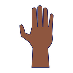 black hand open symbol