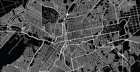 Urban vector city map of Campo Grande, Brazil