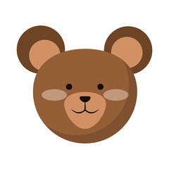 Bear cute animal head