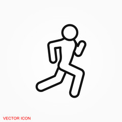 Running Icon vector sign symbol for design
