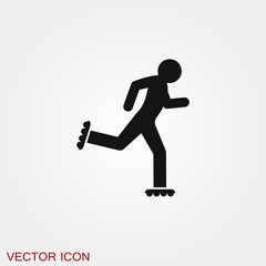 Fototapeta na wymiar Skating icon vector sign symbol for design