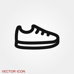 Sneakers icon vector sign symbol for design