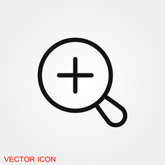 Zoom icon vector sign symbol for design