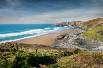 Trebarwith strand north cornwall coast