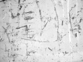 Black and white background, scratch on the steel plate.