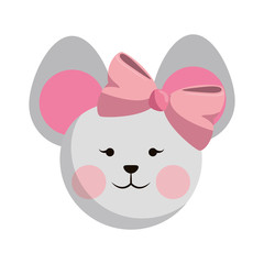 Mouse cute animal head