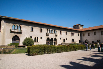 Fototapeta na wymiar Verona, Italy. House of Romeu and Juliet. San Peitro Castle