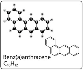 Benz(a)anthracene Molecule Structure