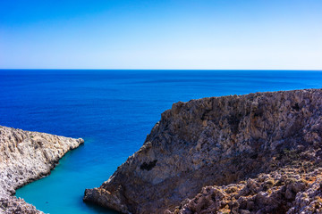 Seitan limania or Agiou Stefanou, the heavenly beach with turquoise water