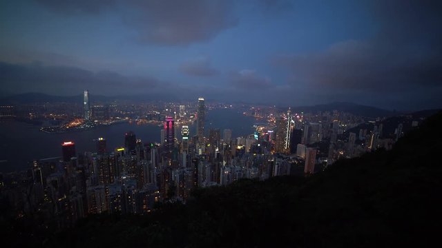 Hong Kong time lapse from Victoria Peak