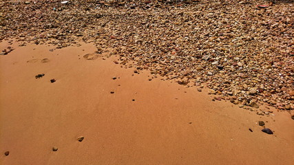 small rocks on a beachside