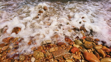 small rocks on a beachside