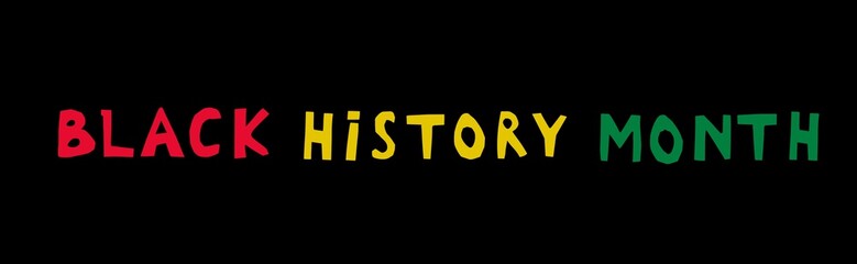 African American History or Black History Month hand lettering card, banner. design template. Vector eps 10