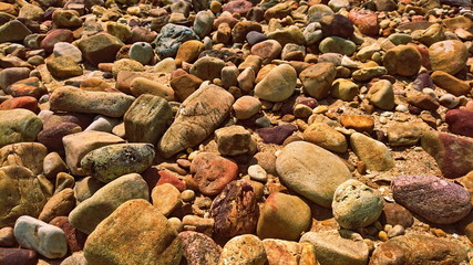 small rocks on a beachside