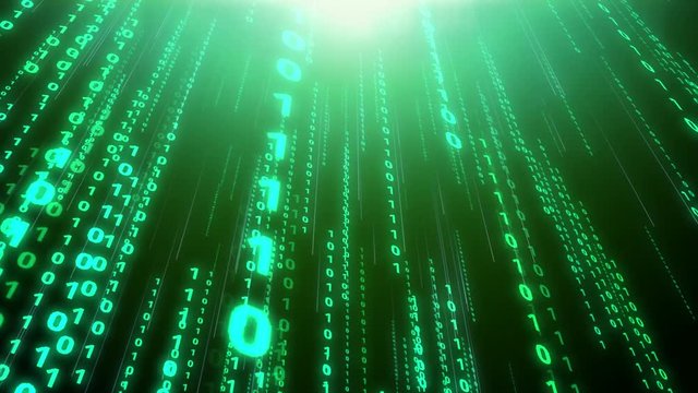 Classic Computer Binary Code_Green
