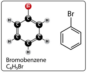 Bromobenzene Molecule Structure